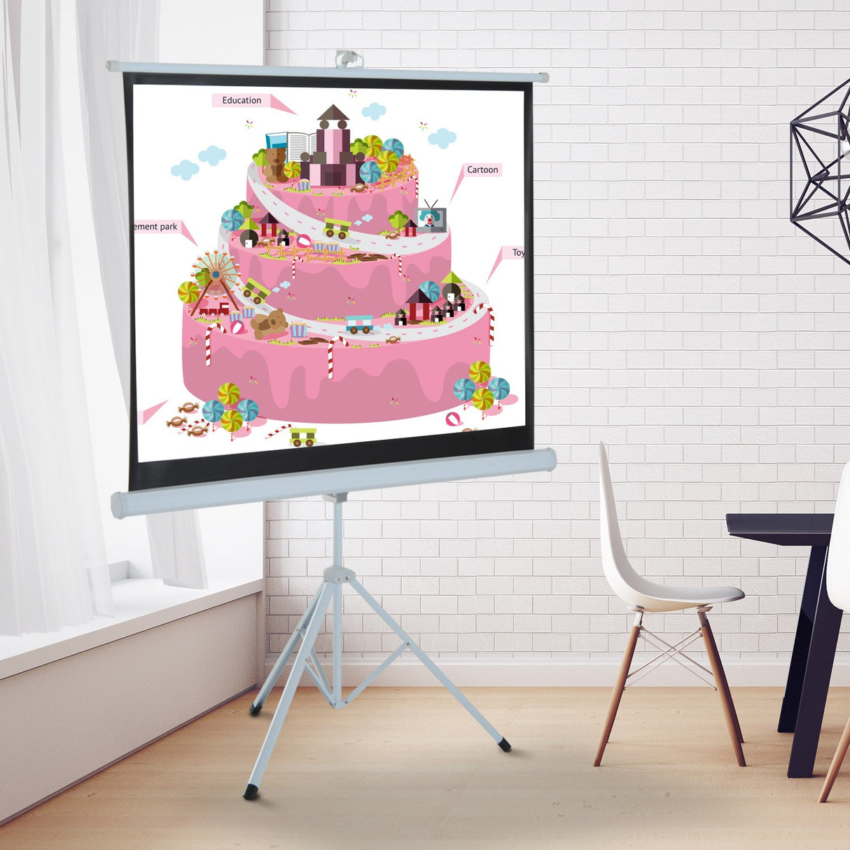 easycomfort easycomfort schermo di proiezione 100 pollici con treppiedi formato 43 ean 8054111849029