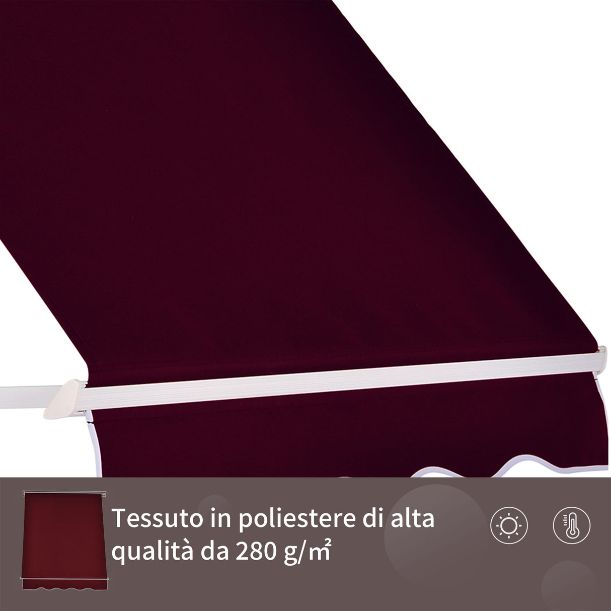 easycomfort easycomfort tenda da sole a caduta con rullo avvolgibile e angolazione regolabile 0 120 18070cm rosso