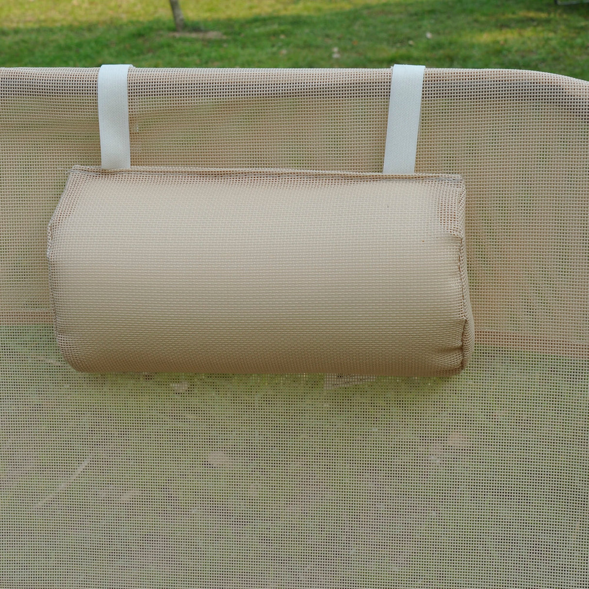 easycomfort easycomfort sdraio pieghevole reclinabile con cuscino da giardino spiaggia beige