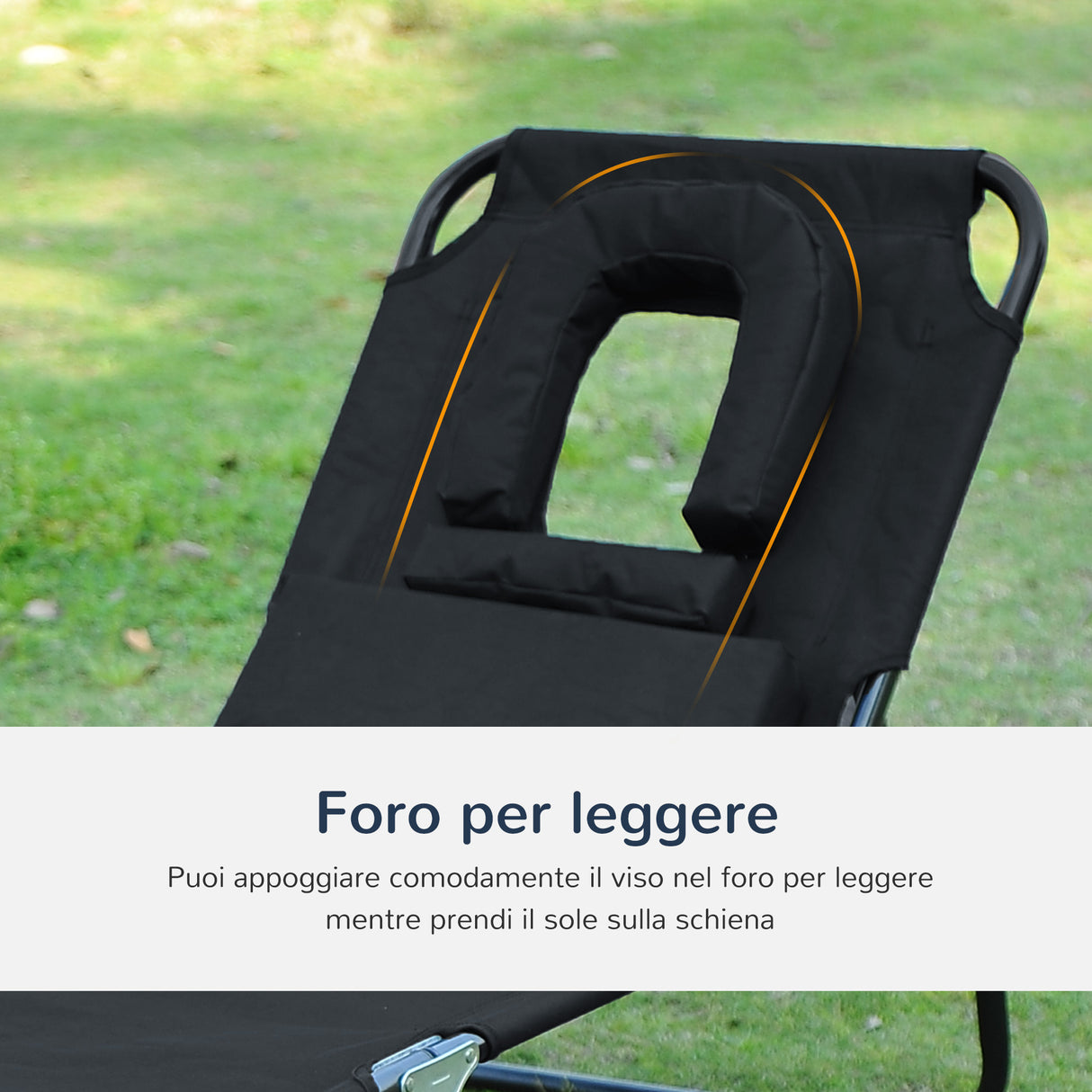 easycomfort easycomfort lettino prendisole sdraio da giardino pieghevole reclinabile con cuscino nero