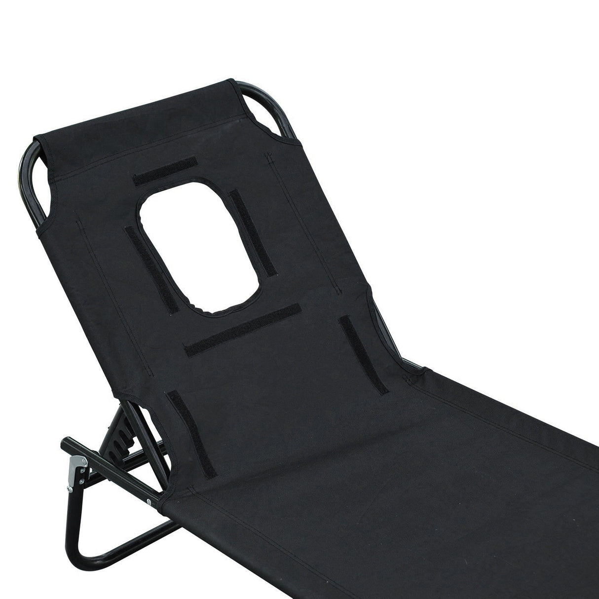 easycomfort easycomfort lettino prendisole sdraio da giardino pieghevole reclinabile con cuscino nero