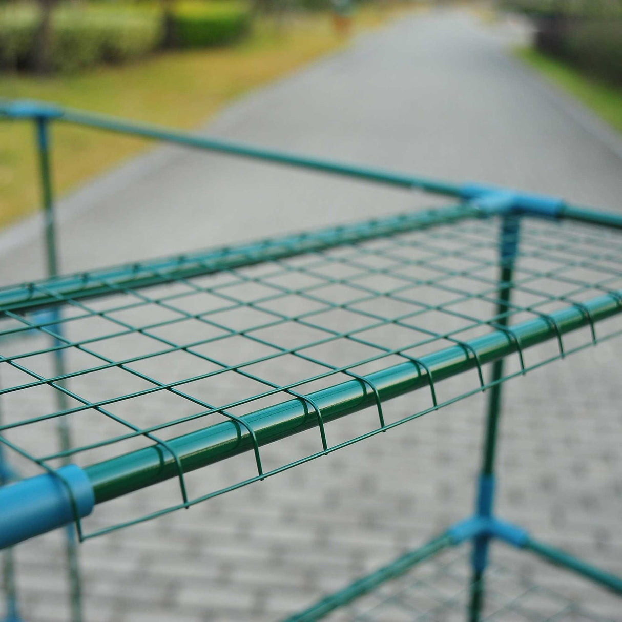 easycomfort easycomfort serra da giardino in acciaio e pvc trasparente con porta avvolgibile 143x73x195 cm verde