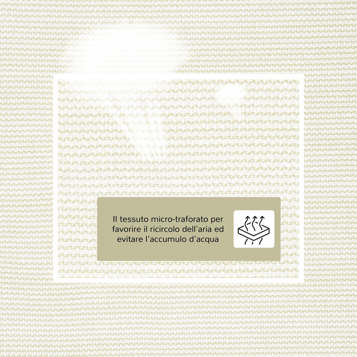 easycomfort easycomfort tenda da sole triangolare in hdpe crema 4x4x4m