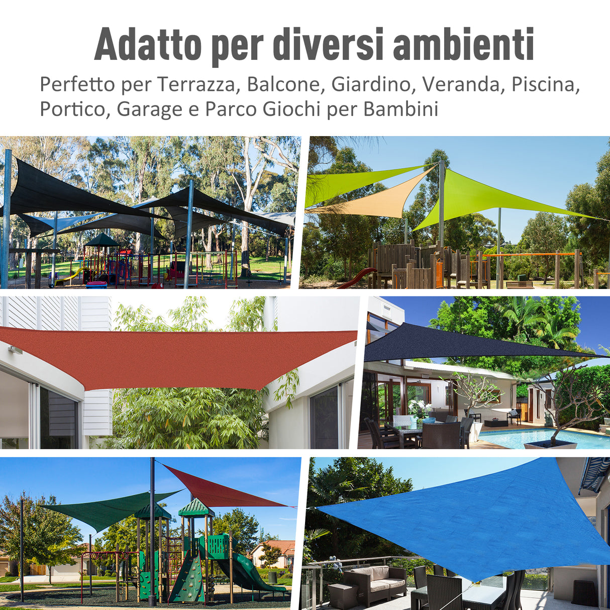 easycomfort easycomfort tenda da sole triangolare tenda a vela anti uv beige 5x5x5m