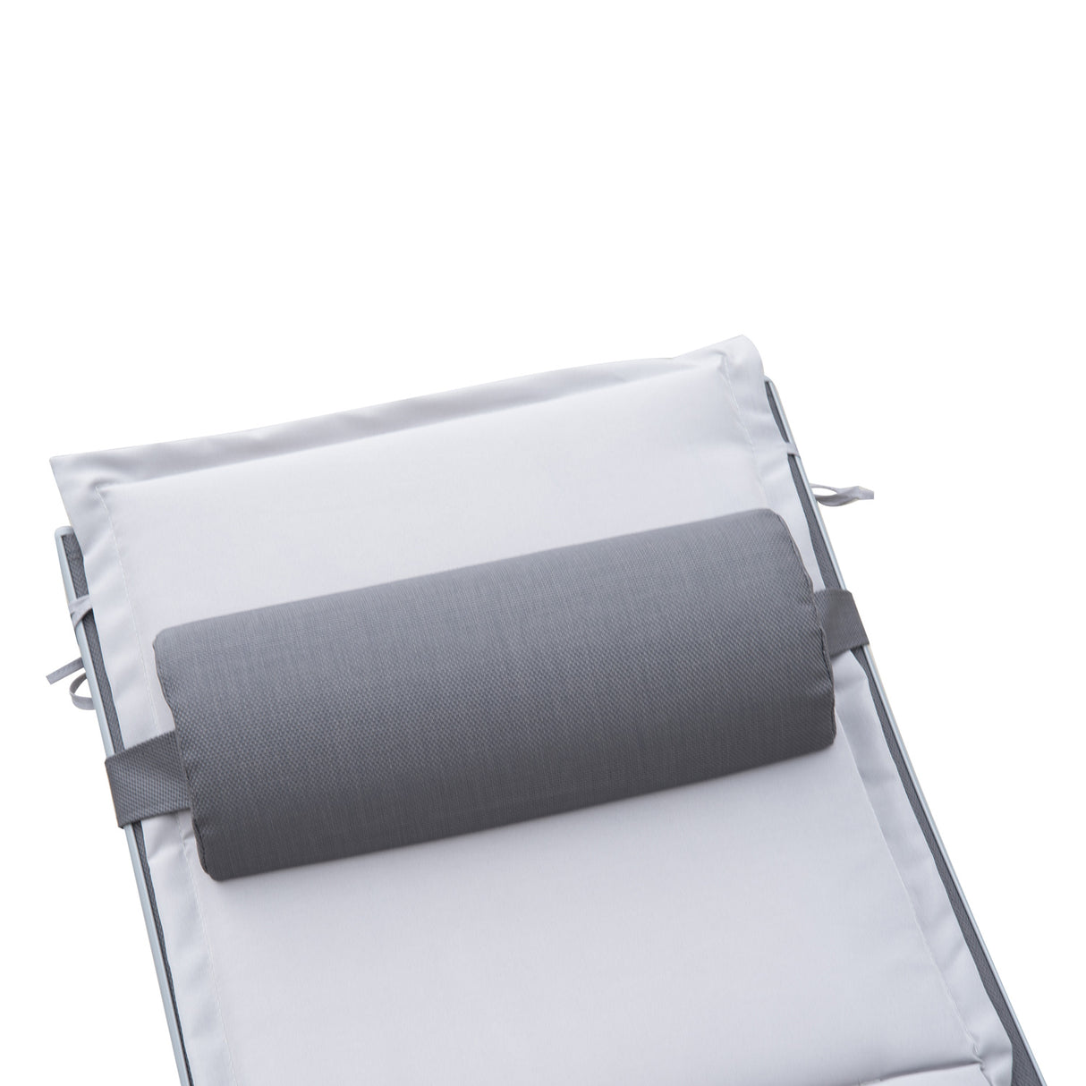 easycomfort easycomfort lettino sdraio pieghevole reclinabile con materassino e poggiatesta telaio in alluminio grigio