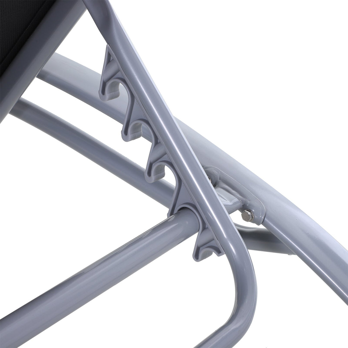 easycomfort easycomfort lettino sdraio pieghevole reclinabile con materassino e poggiatesta telaio in alluminio bianco e nero