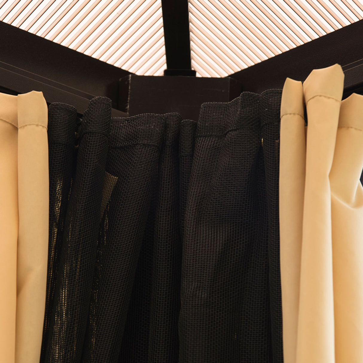 easycomfort gazebo di lusso in alluminio tendone da giardino 300x360x265cm