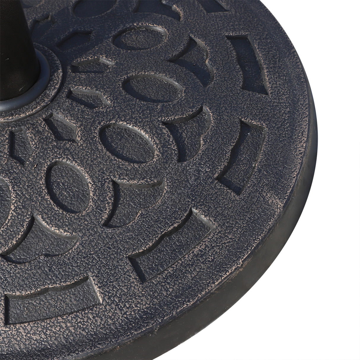 easycomfort base per ombrellone 12kg in resina 48.5x34cm per pali 38 48mm bronzo