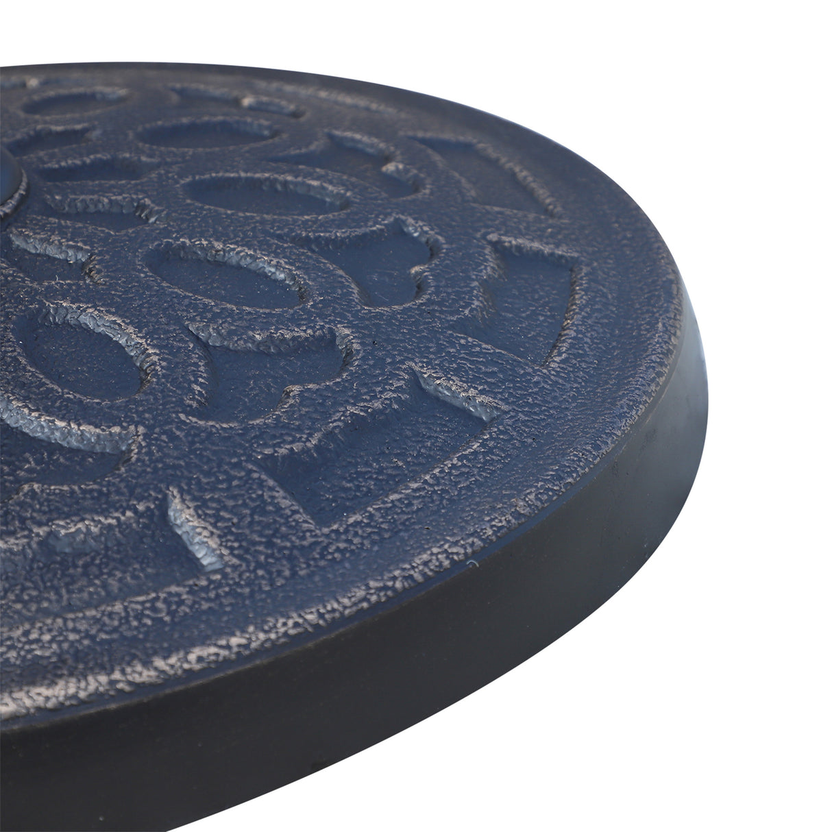 easycomfort easycomfort base per ombrellone rotonda in resina marrone 44x33cm