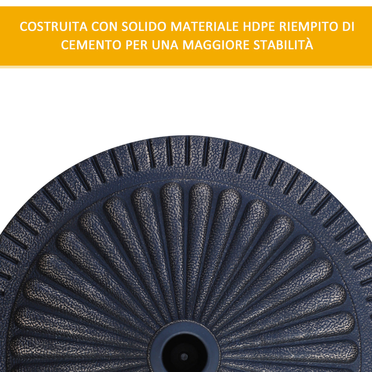 easycomfort easycomfort base per ombrellone diametro 3 8 4 8cm motivo floreale con manopola peso 15kg da giardino resina 49x32cm