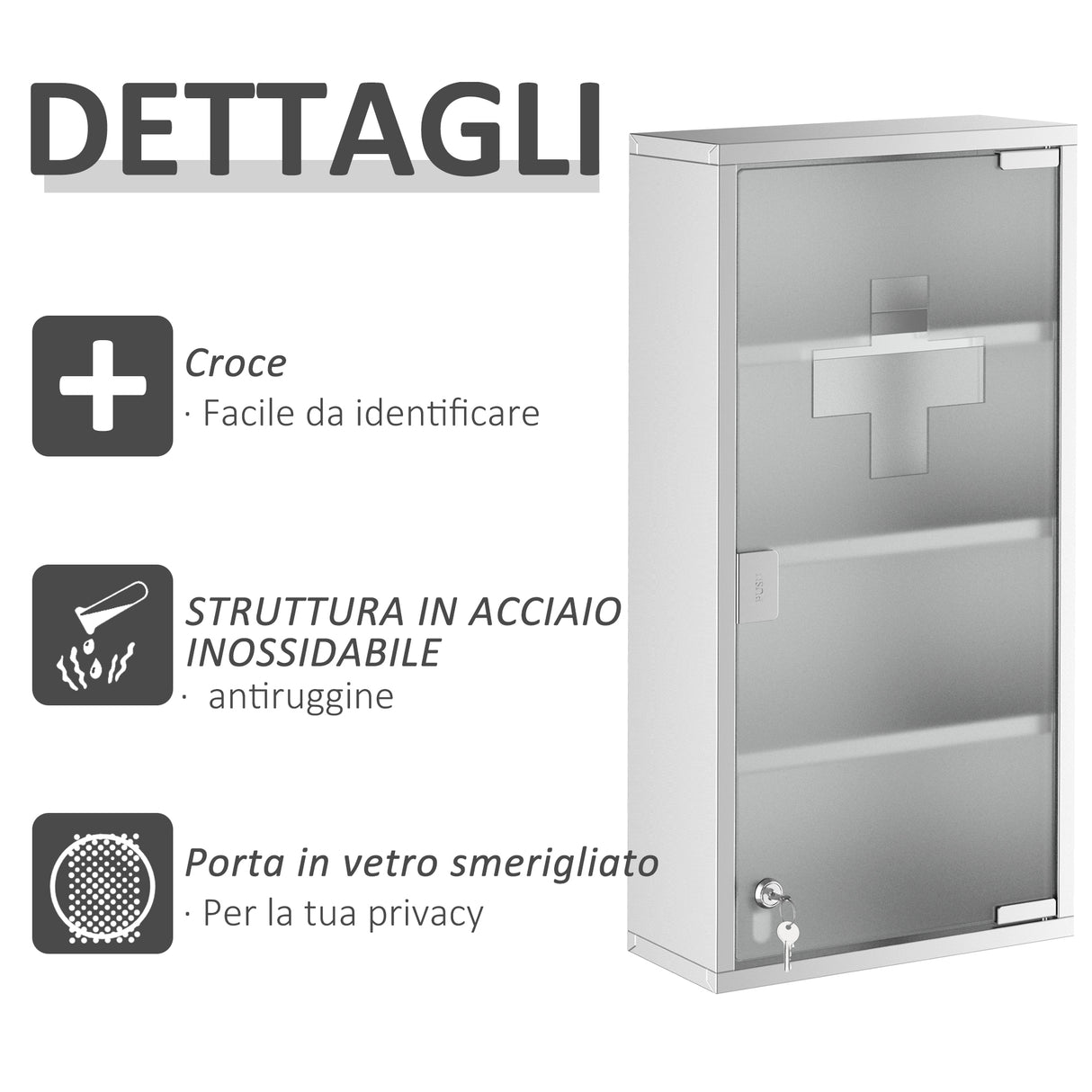 easycomfort easycomfort armadietto medicinale cassetta porta medicina a quattro ripiani in acciaio inox 30 x 12 x 60cm ean 8054111841658