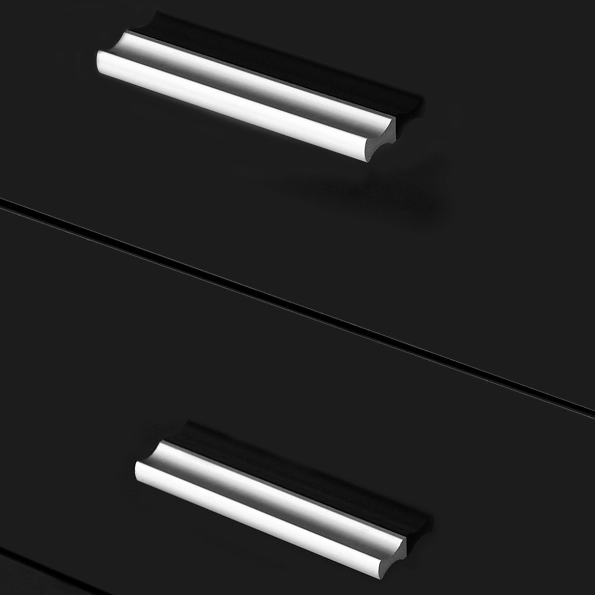 easycomfort easycomfort como mobiletto per soggiorno e camera con 3 ante e 2 cassetti nero lucido antigraffio 106 x 35 x 76 cm ean 8054111847377