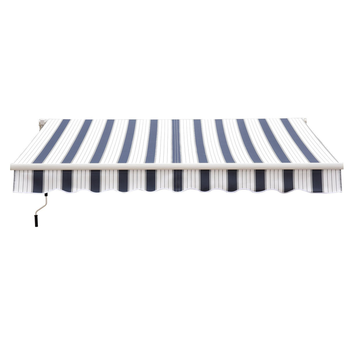 easycomfort easycomfort tenda da sole avvolgibile a parete manuale a righe blu e bianco 2.5x2m