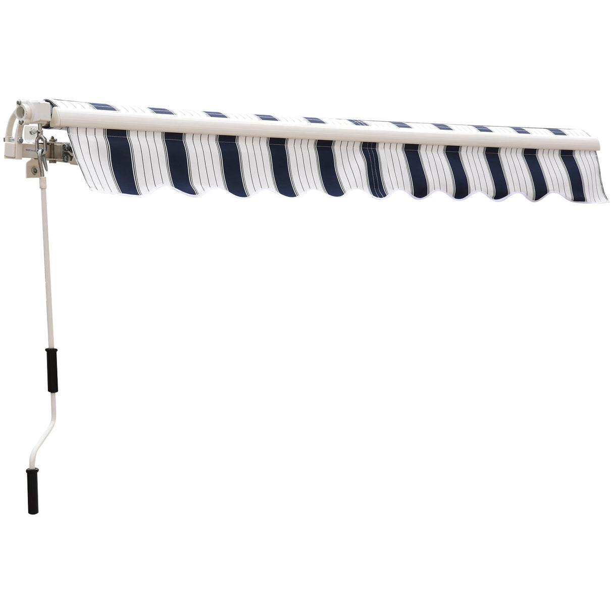 easycomfort easycomfort tenda da sole avvolgibile a parete manuale a righe blu e bianco 2.5x2m