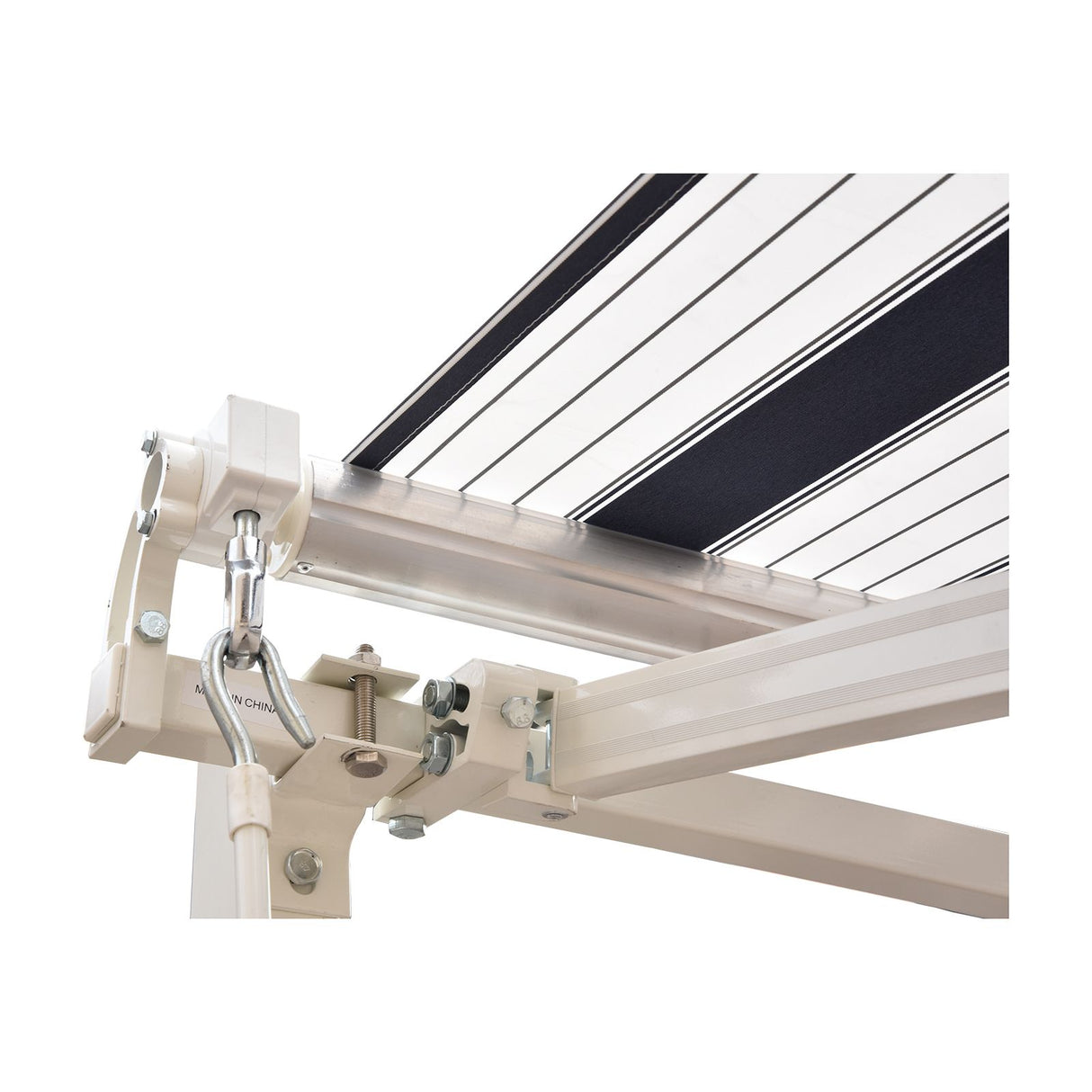 easycomfort easycomfort tenda da sole avvolgibile a parete manuale a righe blu e bianco 2.5x2m