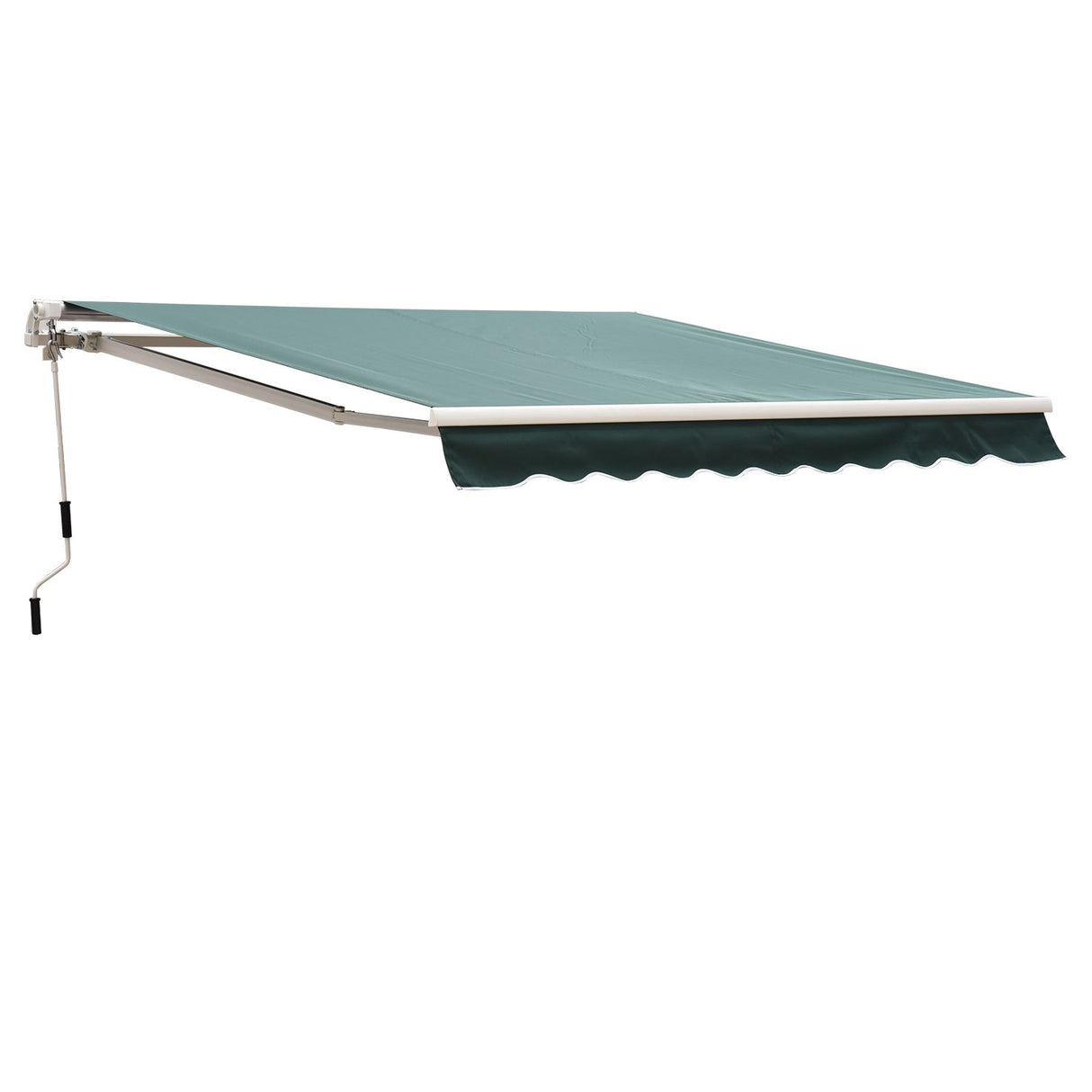 easycomfort easycomfort tenda da sole avvolgibile manuale a parete tessuto di poliestere 2.5 2m verde