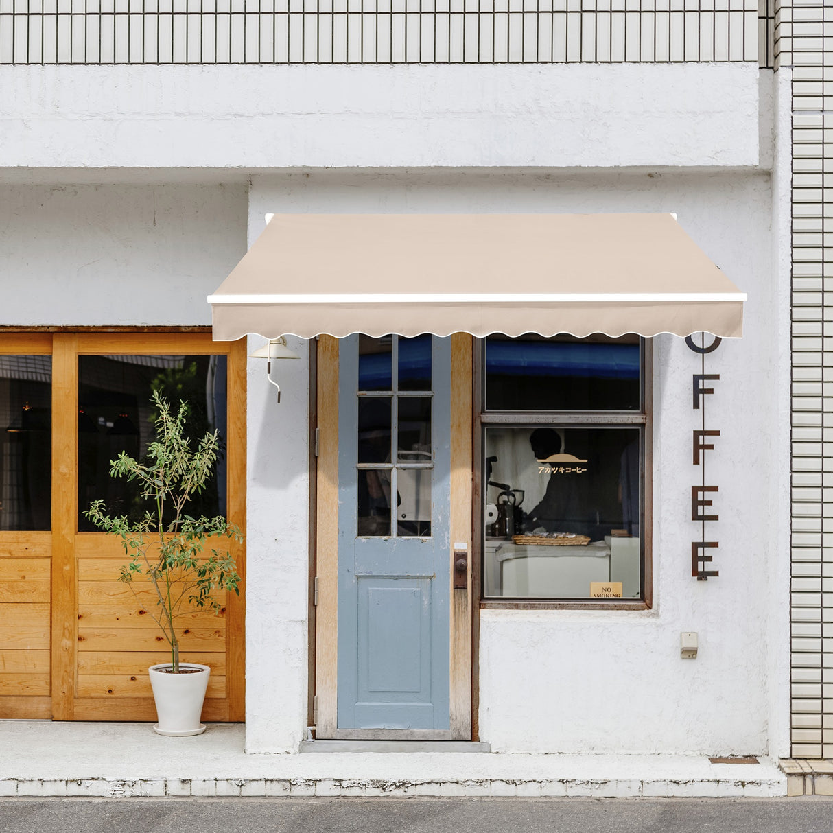 easycomfort easycomfort tenda da sole a bracci per esterno regolazione con manovella 300x250cm