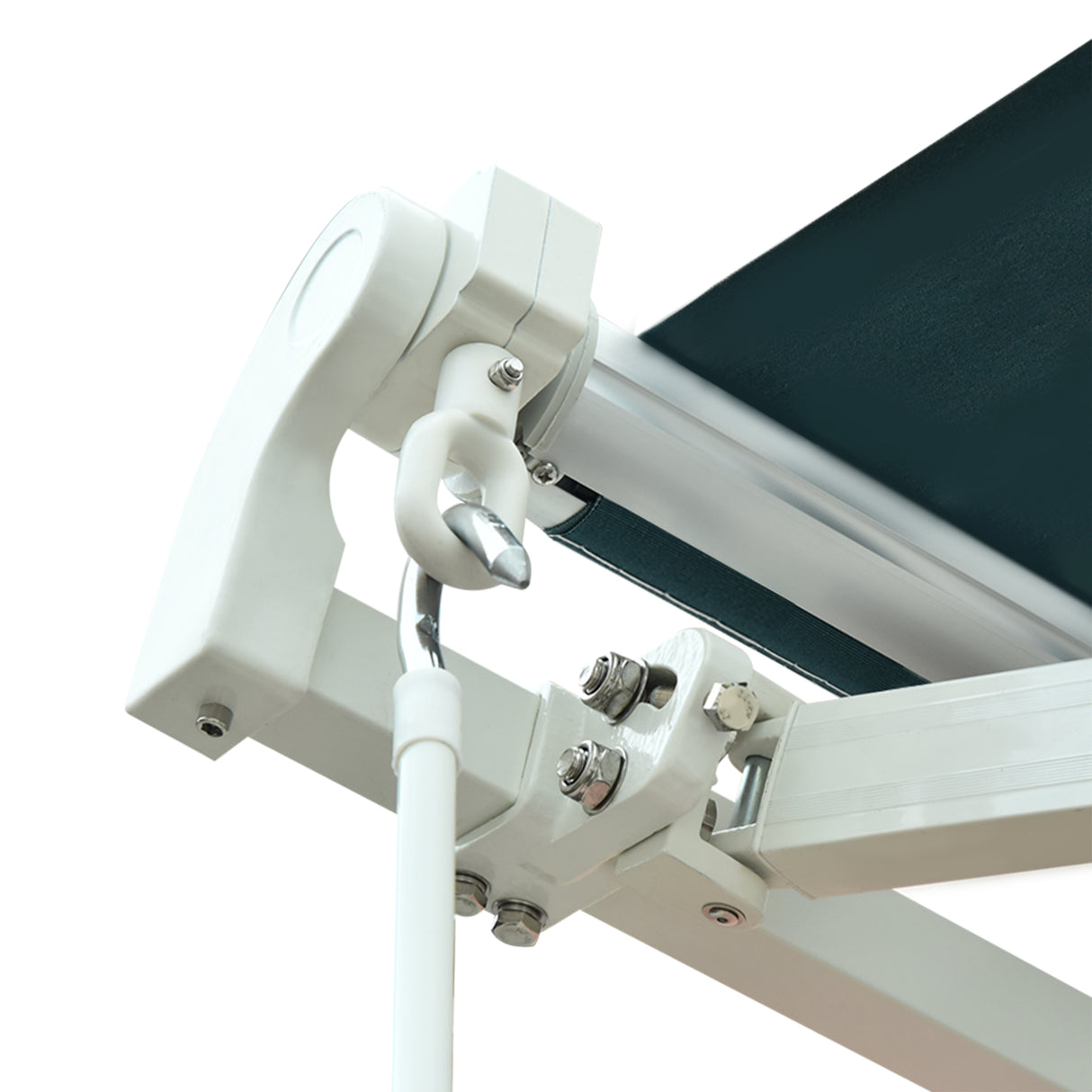 easycomfort tenda da sole a bracci per esterno con manovella metallo e poliestere 3x2.5m verde