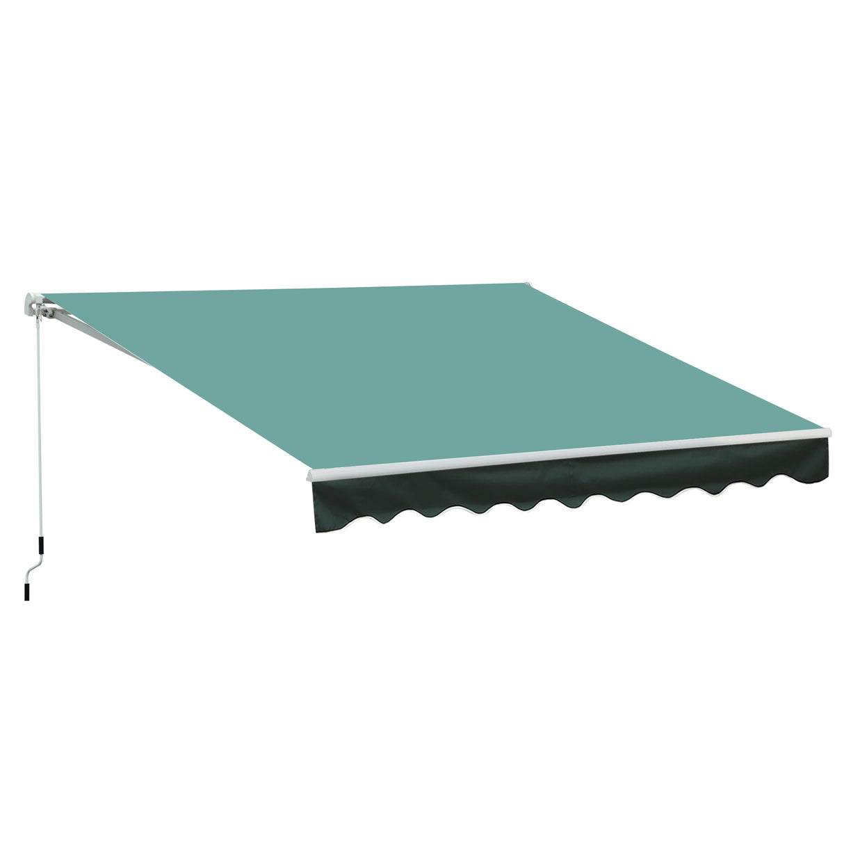 easycomfort tenda da sole a bracci per esterno con manovella metallo e poliestere 3x2.5m verde
