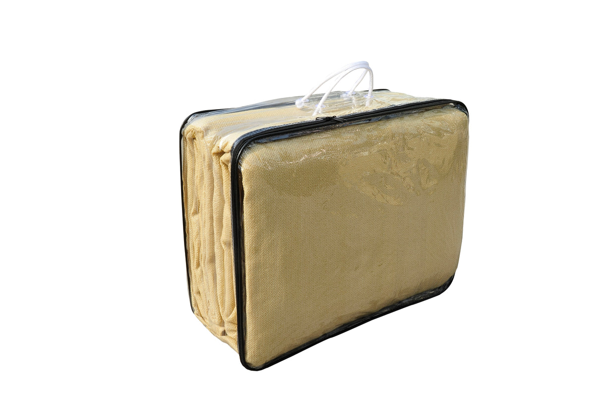 easycomfort easycomfort tenda da sole a vela quadrata in hdpe color sabbia 360x360cm