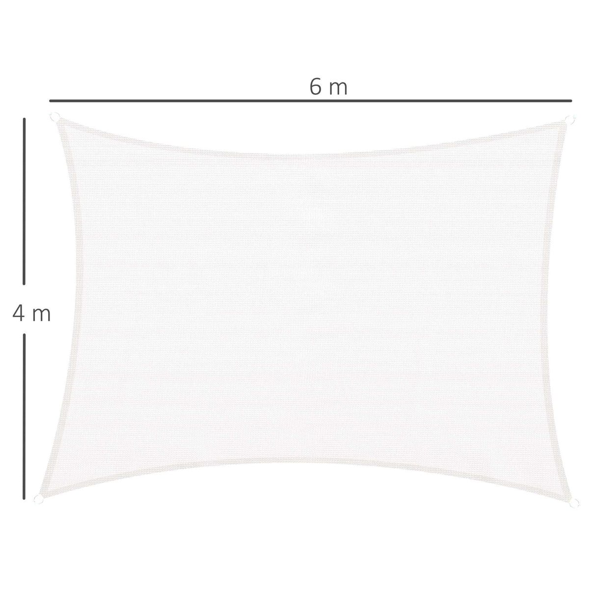 easycomfort easycomfort tende da sole a vela rettangolare protezione raggi uv in pe crema 4x6m