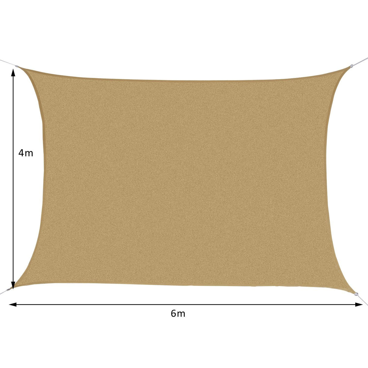 easycomfort easycomfort tende da sole a vela rettangolare protezione raggi uv in pe sabbia 4x6m