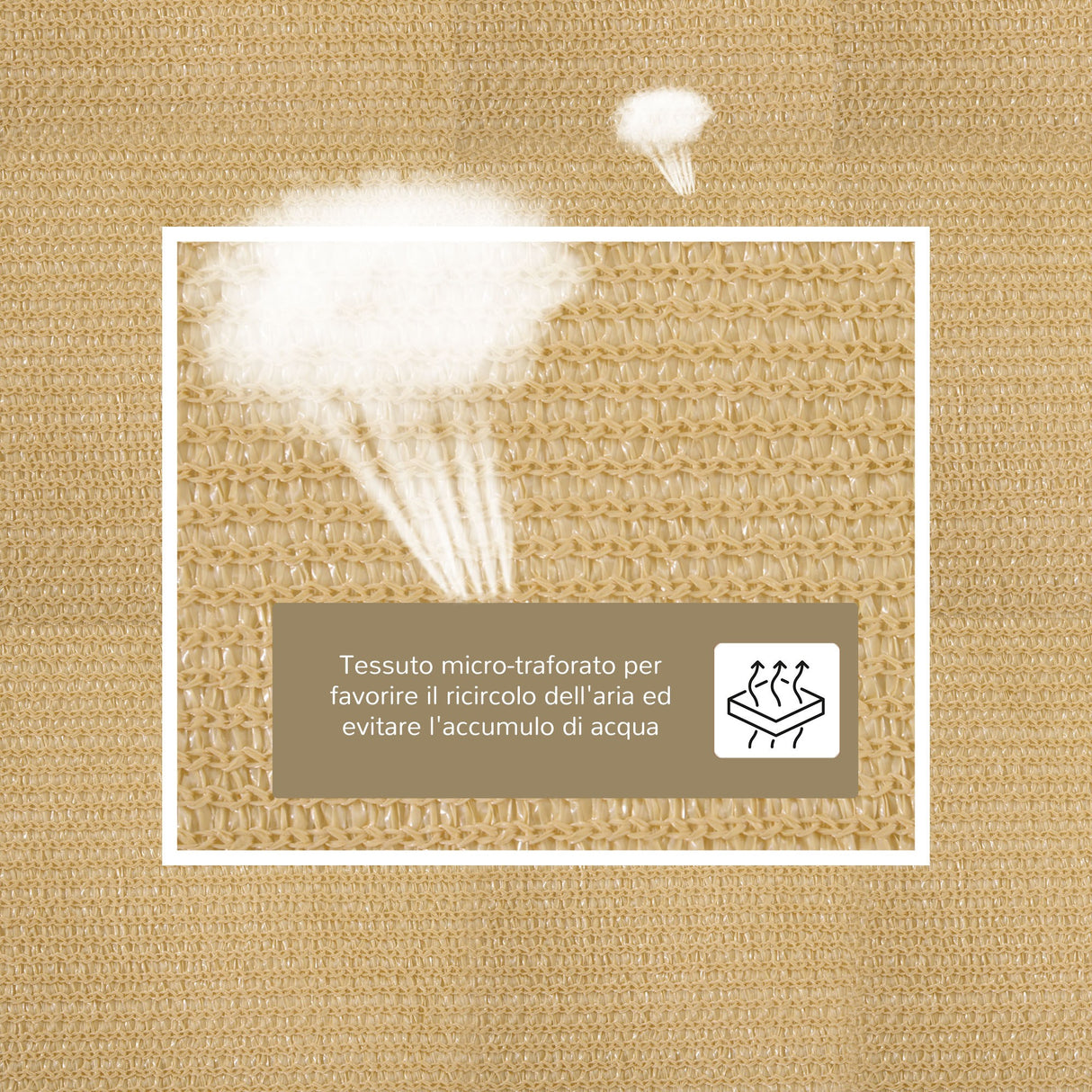 easycomfort easycomfort tende da sole a vela rettangolare protezione raggi uv in pe sabbia 4x6m