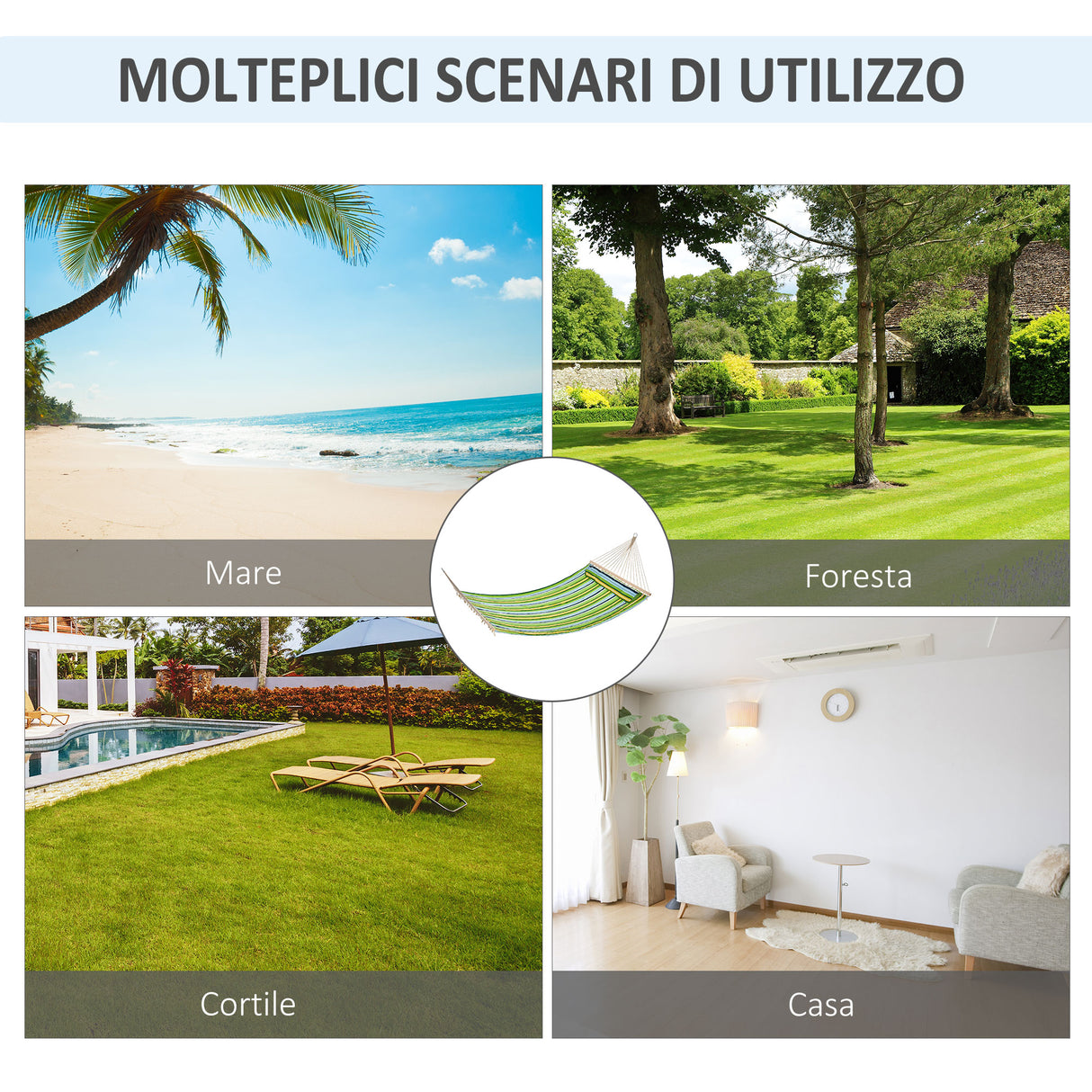 easycomfort amaca da giardino per 1 2 persone max 150kg da interni ed esterni con cuscino removibile 400x140cm