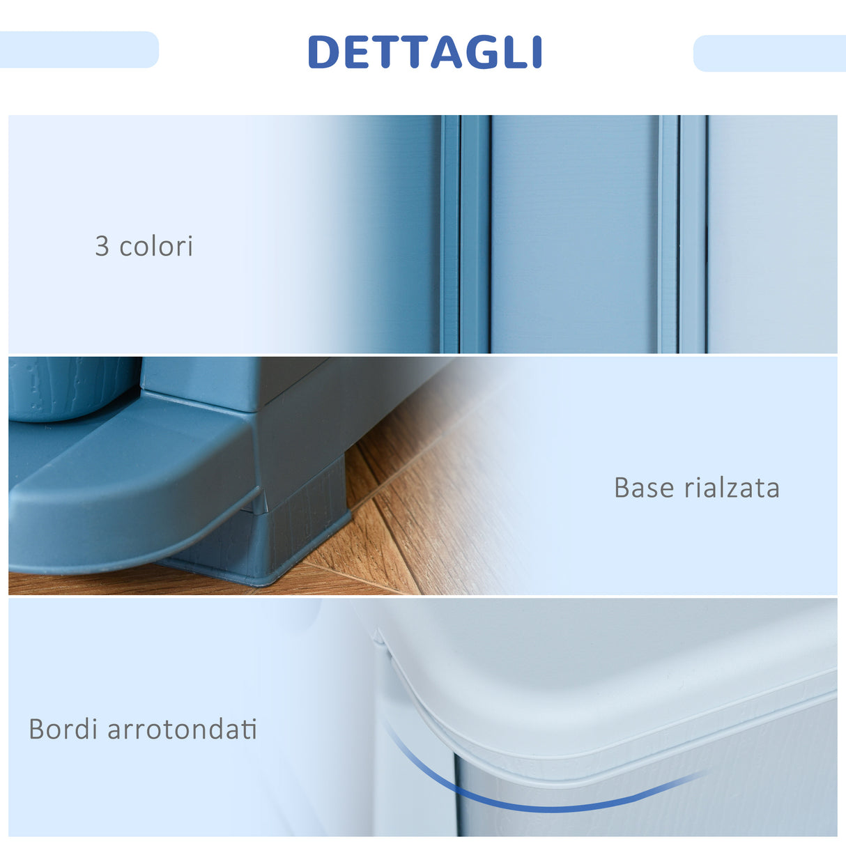 easycomfort easycomfort cassettiera in plastica colorata per cameretta con 3 cassetti 37x37x56 5cm blu
