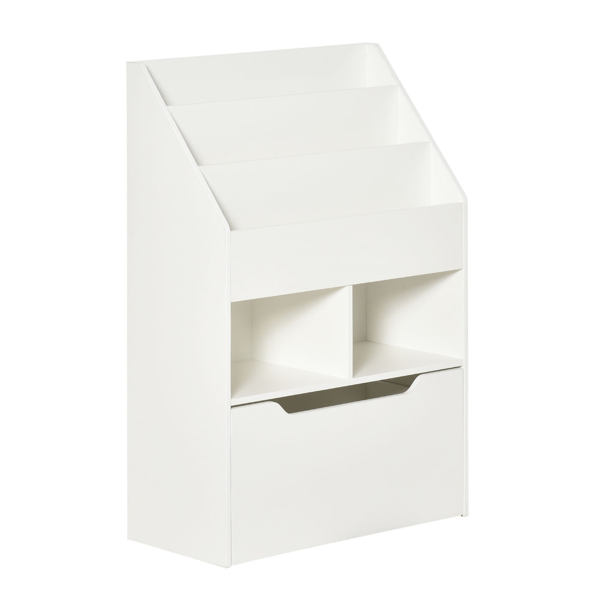 easycomfort easycomfort piccola libreria per bambini con ripiani e cassetto in mdf 60x29 9x90cm bianco