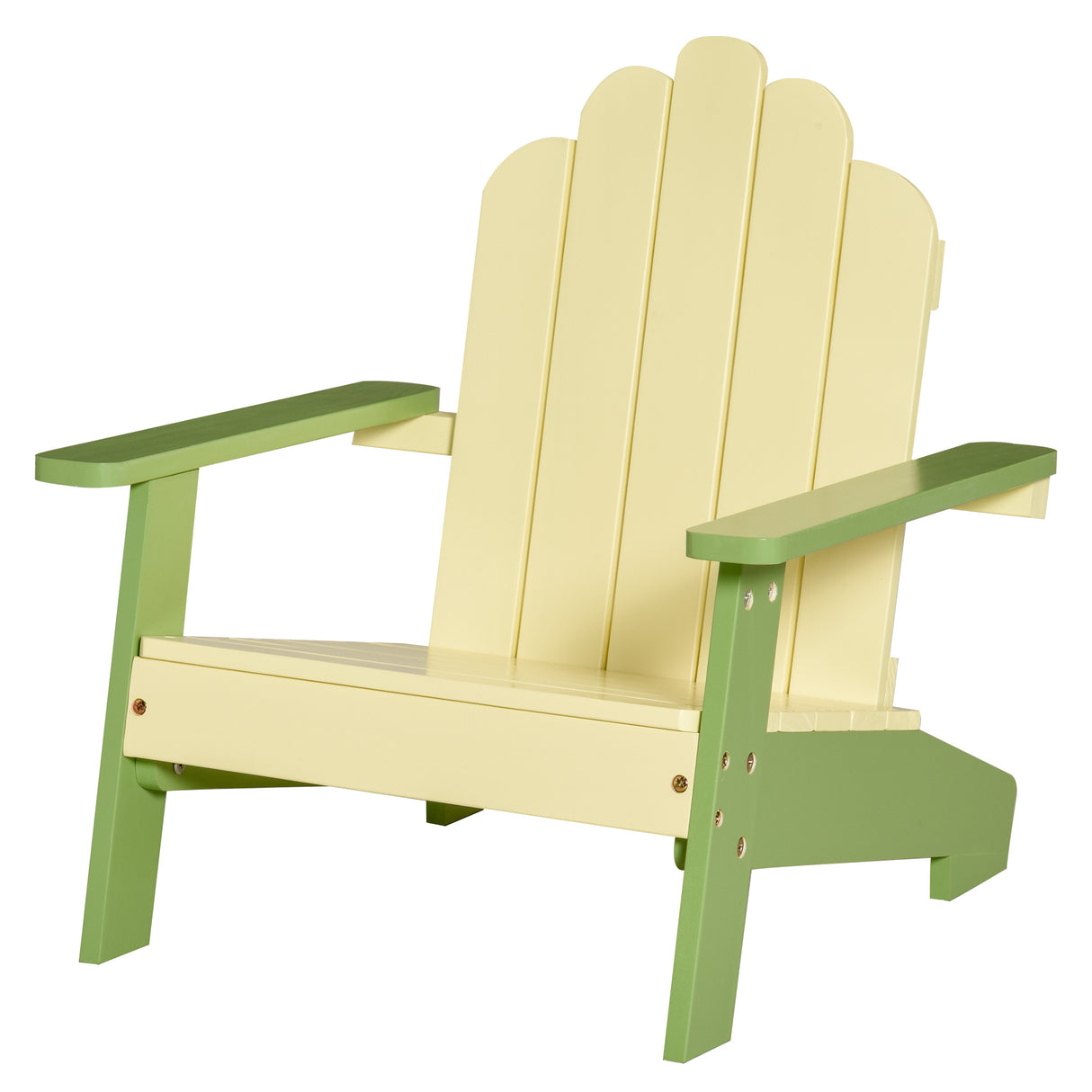 easycomfort easycomfort sedia per bambini da giardino adirondack in legno di pino verde