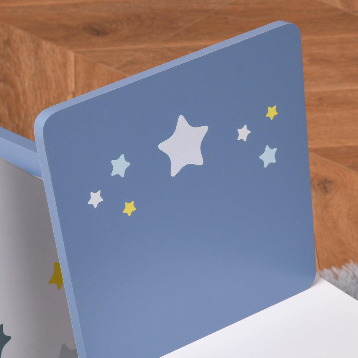 easycomfort easycomfort tavolo e sedie per bambini e bambine 2 4 anni in legno azzurro e bianco set 3 pezzi