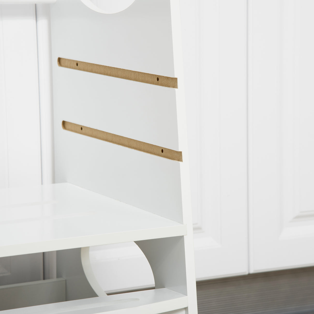 easycomfort easycomfort torre montessoriana per bambini learning tower con altezza regolabile in mdf 40x50x90cm bianco