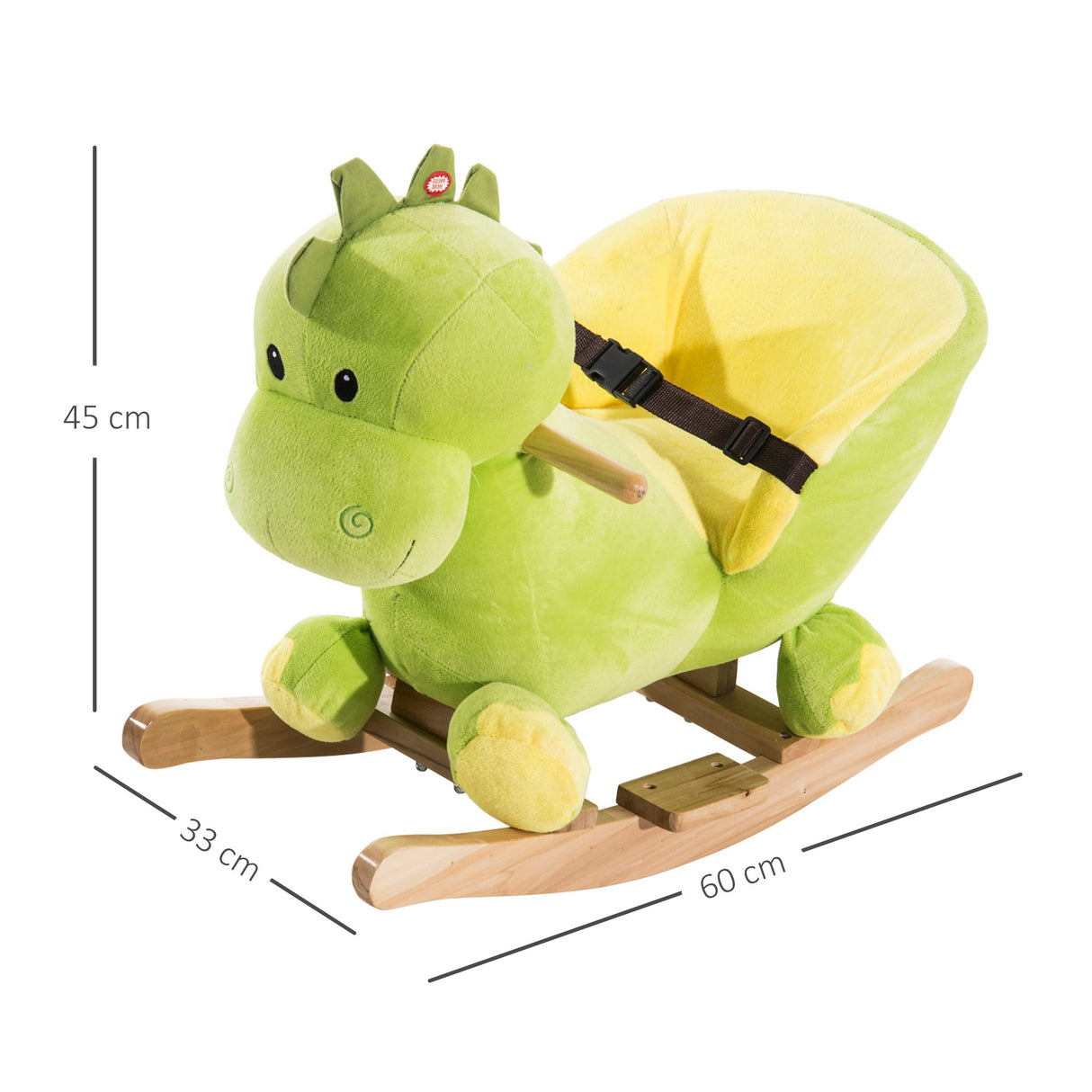 easycomfort easycomfort drago a dondolo in legno per i bambini verde e giallo