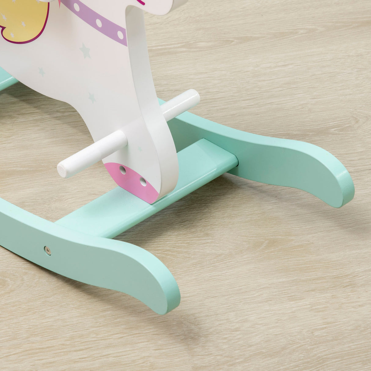 easycomfort easycomfort cavallo a dondolo per bambini 1 3 anni con maniglie schienale e pedali in mdf 68l x 27p x 47 5a cm multicolore