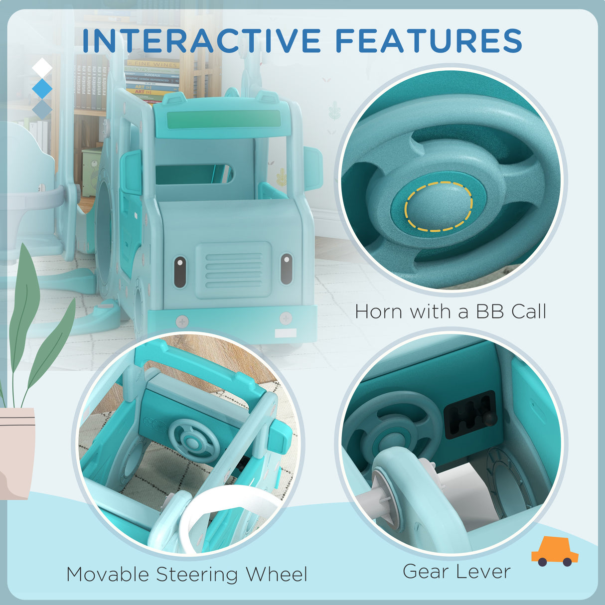 easycomfort easycomfort set scivolo per bambini 18 48 mesi con altalena macchinina e canestro 201x151x87 5cm azzurro