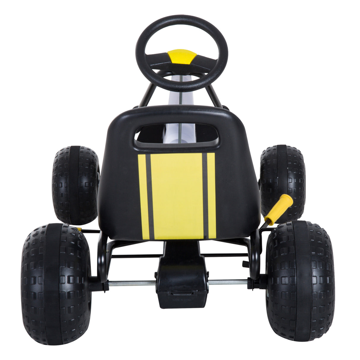 easycomfort easycomfort go kart a pedali per bambini nero e giallo