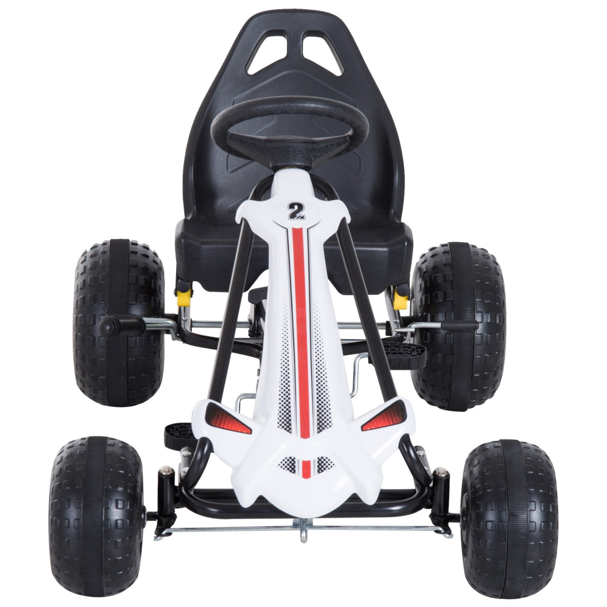 easycomfort easycomfort go kart a pedali per bambini con freno e frizione 101 5 65 5 59 5cm bianco nero