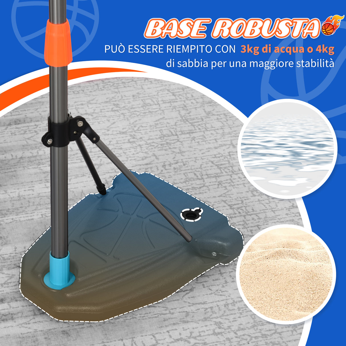 easycomfort easycomfort set canestro per bambini regolabile in altezza con palla da basket base e pompa gonfiaggio inclusi