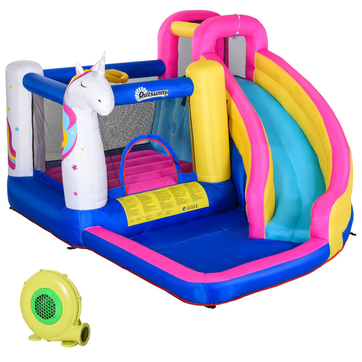 easycomfort easycomfort castello gonfiabile gigante con unicorno per 4 bambini castello per gioco