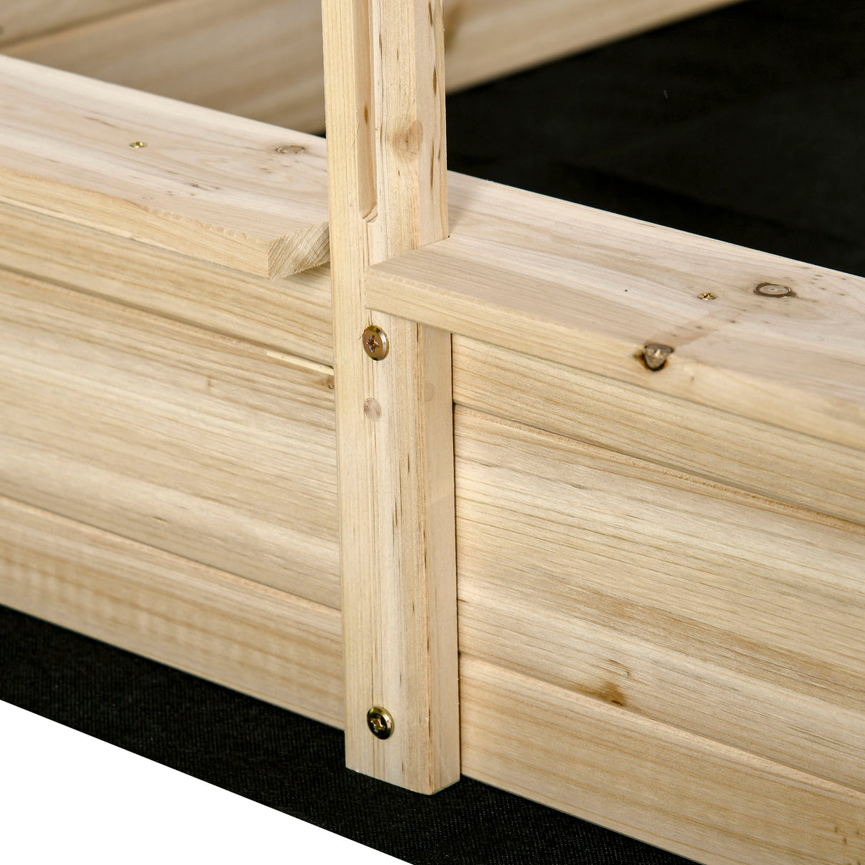 easycomfort easycomfort sabbiera da cortile con tettuccio regolabile per bambini 3 8 anni 118x118x118cm legno