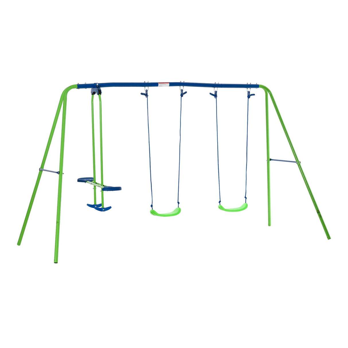 easycomfort easycomfort set altalene da giardino per 4 bambini 1 altalena doppia e 2 altalene singole capacita di peso 45kg altalena 180kg totale 280x140x178cm