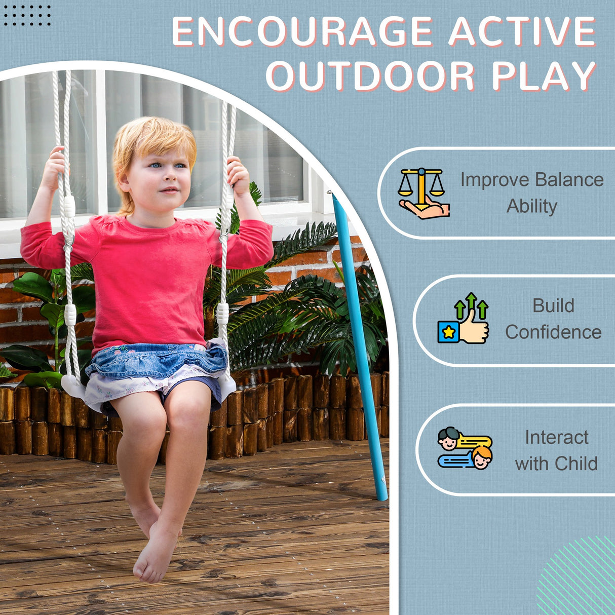 easycomfort easycomfort altalena per bambini 9 36 mesi in pp e pe con corda regolabile e luci led 39x16 5x120 180 cm bianco