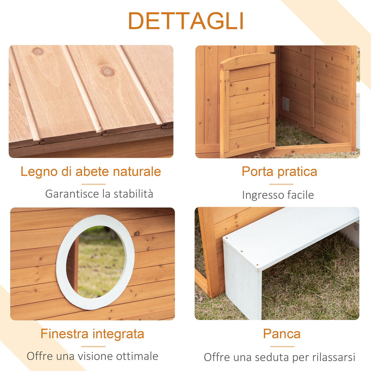 easycomfort easycomfort casetta per bambini in legno da esterno con porta finestre panca portavasi 122x108x135 5cm gialla