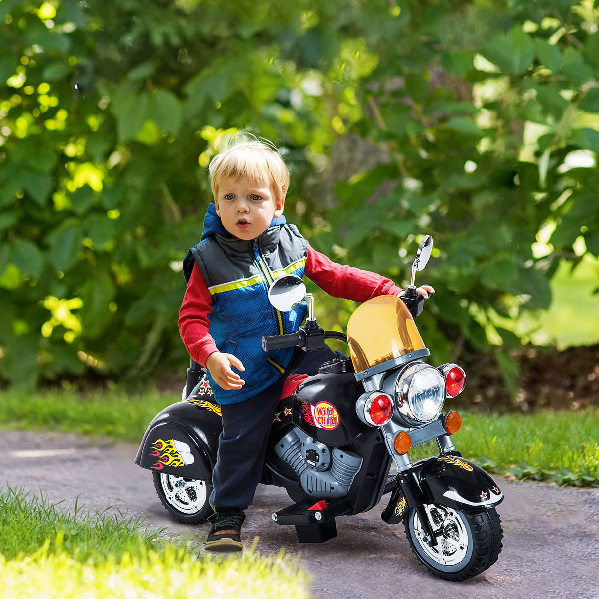 easycomfort easycomfort moto elettrica per bambini con 3 ruote 6v nero