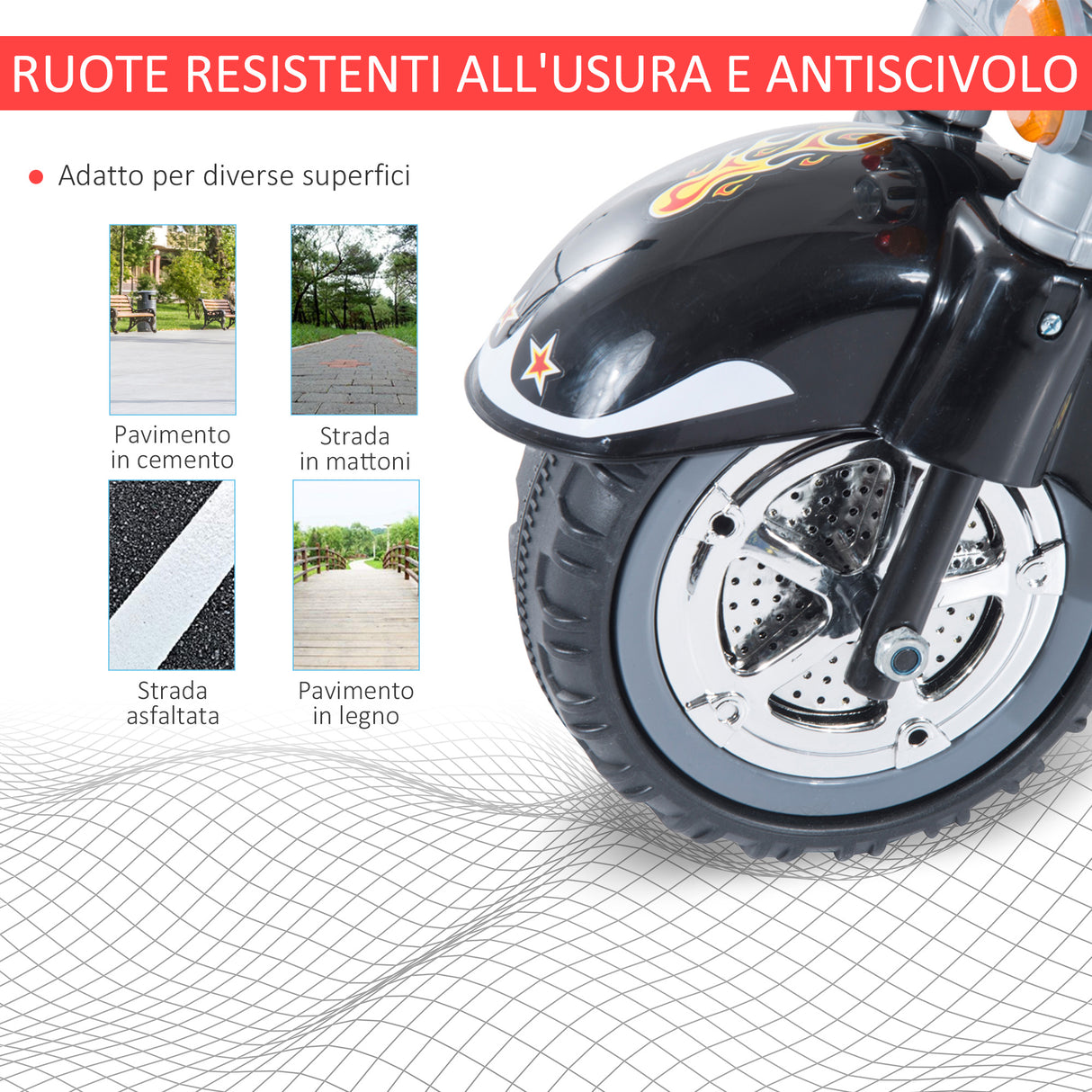easycomfort easycomfort moto elettrica per bambini con 3 ruote 6v nero