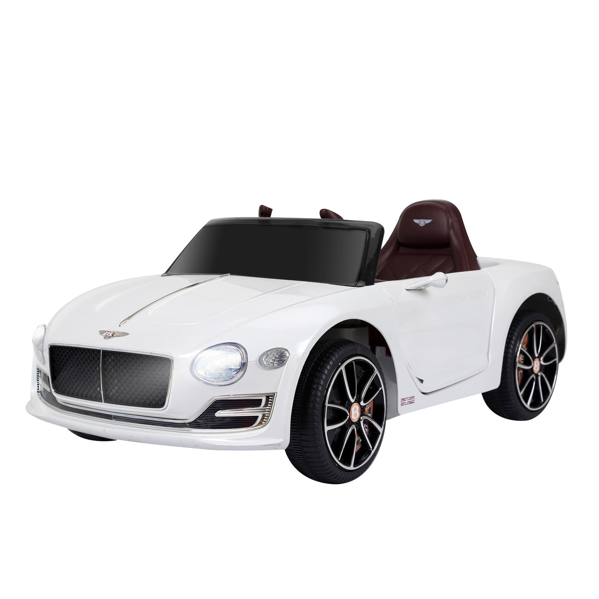 easycomfort easycomfort macchina elettrica per bambini bentley con 2 portiere guida manuale e telecomando fari e suoni 108x60x43cm bianco