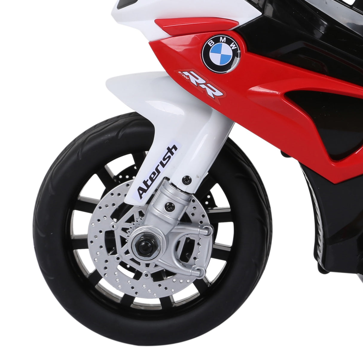 easycomfort easycomfort moto elettrica per bambini max 20kg con licenza bmw 3 ruote batteria ricaricabile 6v bianco rosso 66x37x44cm