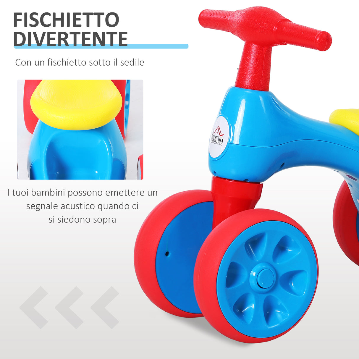 easycomfort easycomfort bicicletta equilibrio senza pedali giochi con 4 ruote per bambini da 18 36 mesi blu e rosso 57cm x 33 5cm x 42 5cm