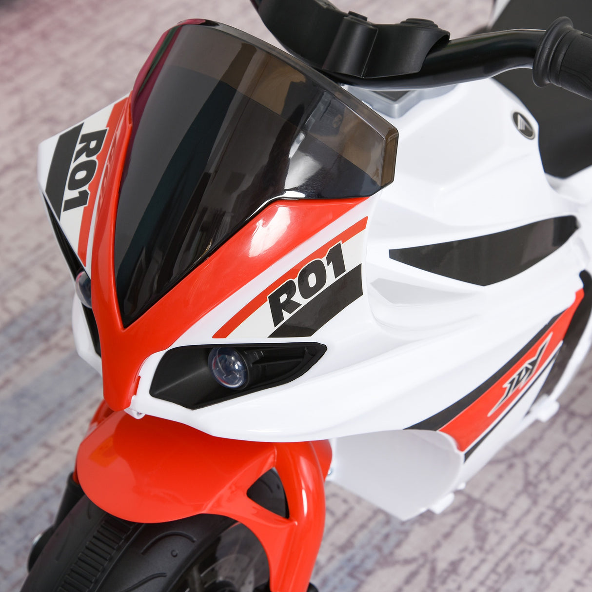 easycomfort easycomfort moto a 3 ruote per bambini 18 36 mesi con musica fari senza pedale in pp metallo bianca rossa